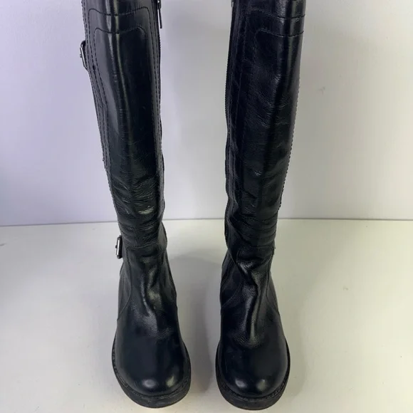 Juicy Couture Leather Moto Combat Riding Boot size 6.5 - Picture 3 of 11